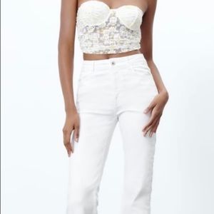 ZARA high-rise skinny flair jeans size 8 (28 waist).